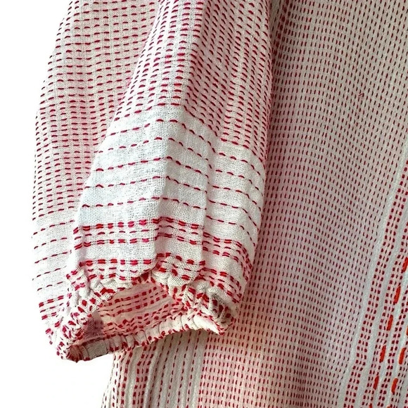 LILLA P | NWOT | EMBROIDERED COTTON TOP TASSELS RAGLAN SLEEVE | SIZE: SMALL - Picture 5 of 8